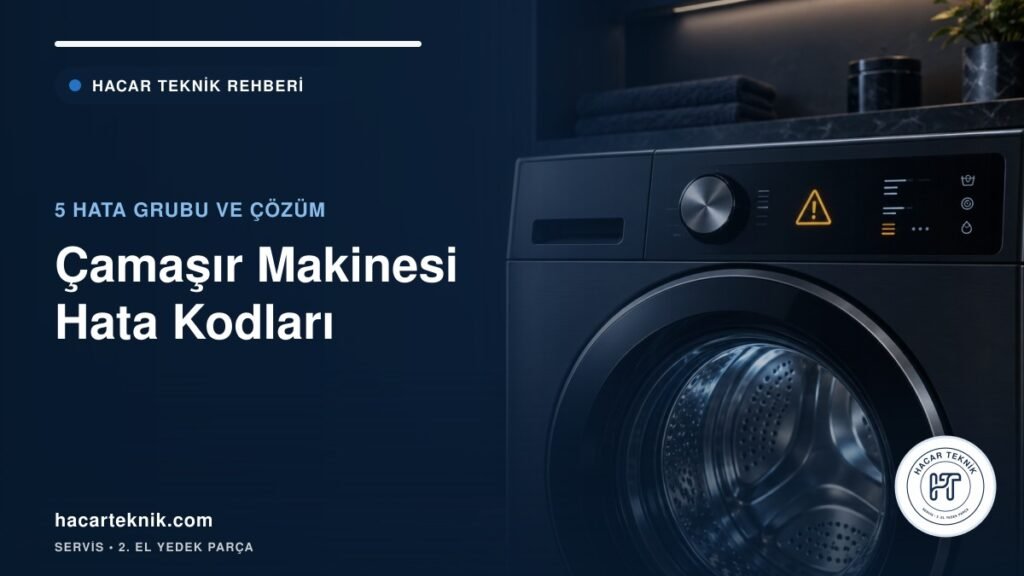 Çamaşır makinesi hata kodları: kontrol panelinde uyarı işareti