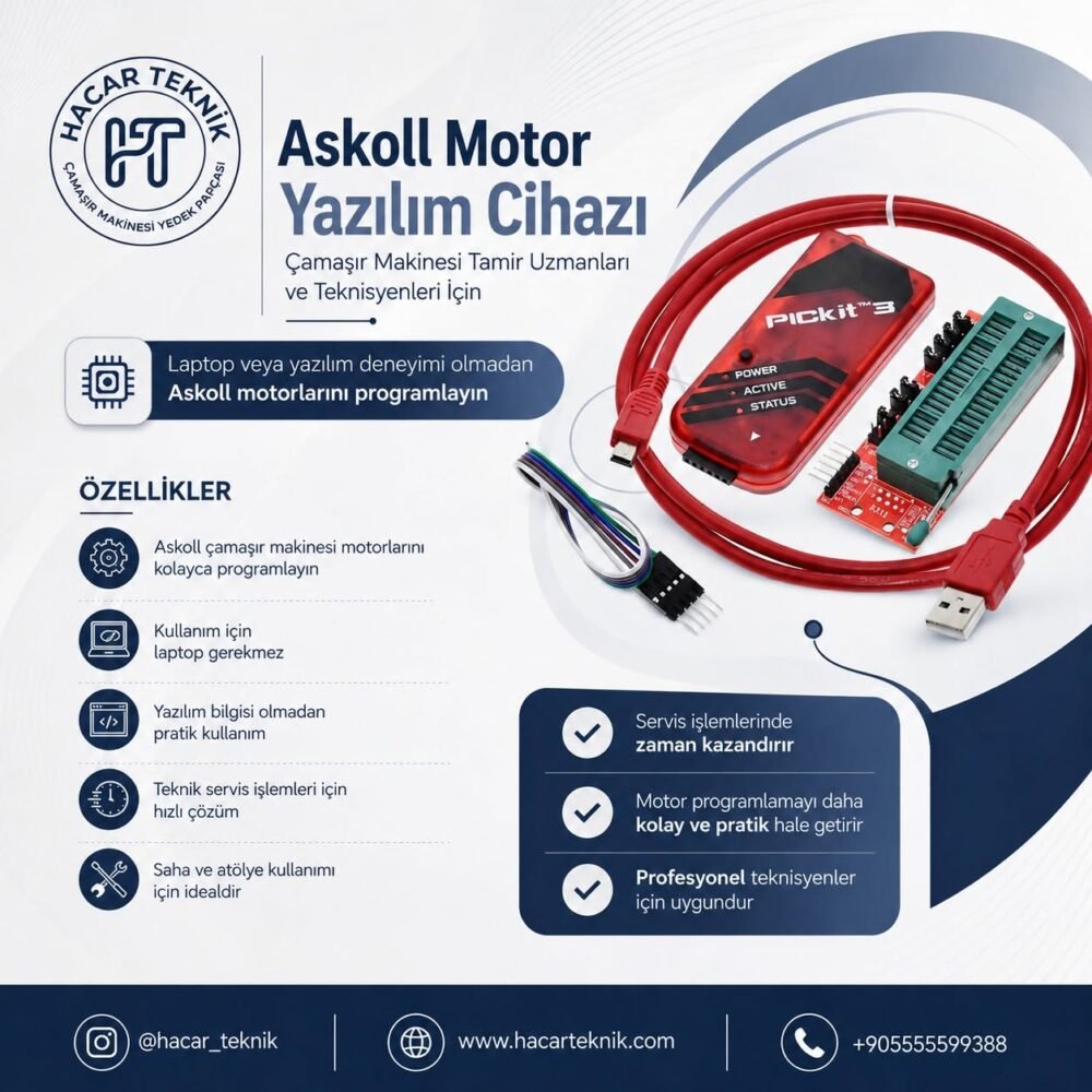 Askoll Motor Yazılım Cihazı — Laptopsuz Programlama